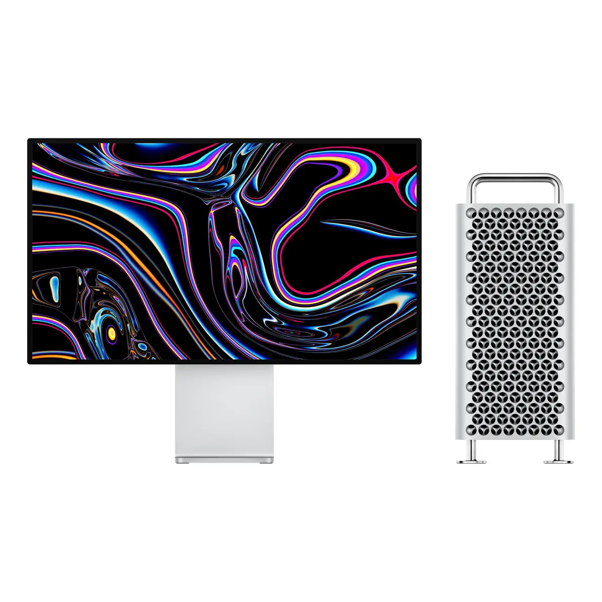 Mac Pro Apple M2 Ultra 24-Core CPU 76-Core GPU Deutsch 128GB RAM 2TB SSD Speicher Edelstahlrahmen mit Rollen