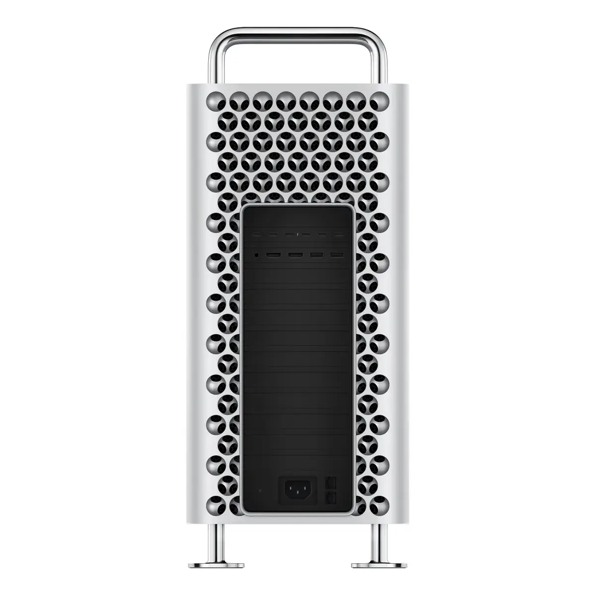 Mac Pro Apple M2 Ultra 24-Core CPU 76-Core GPU Deutsch 128GB RAM 4TB SSD Speicher Edelstahlrahmen mit Standfüßen