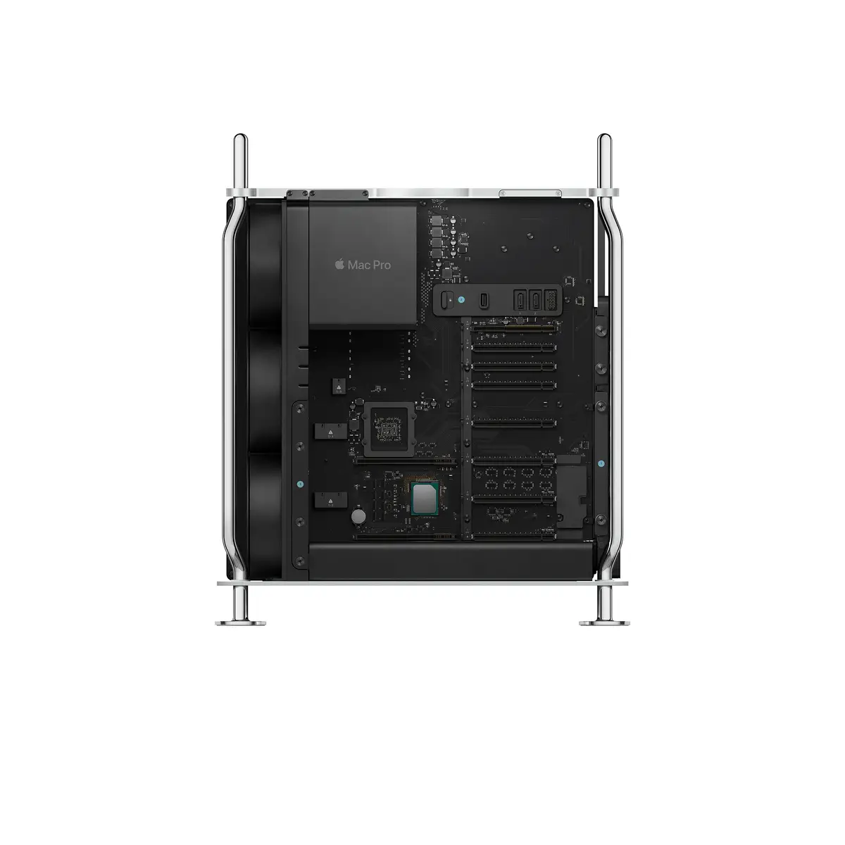 Mac Pro Apple M2 Ultra 24-Core CPU 76-Core GPU Deutsch 192GB RAM 4TB SSD Speicher Edelstahlrahmen mit Standfüßen
