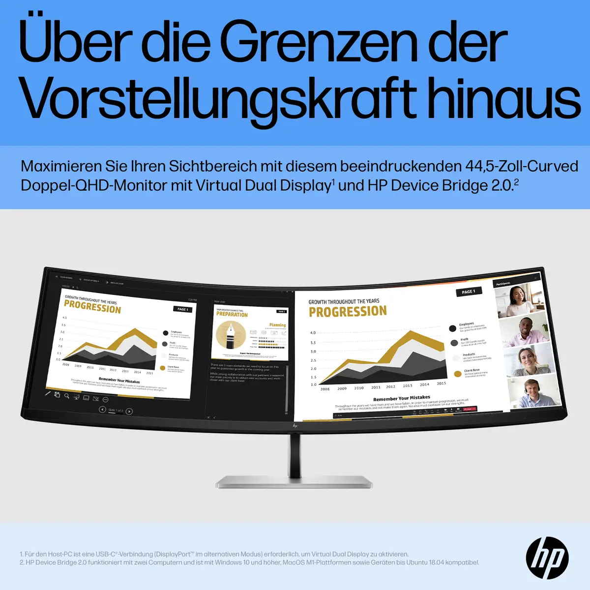 E45c G5 DQHD Curved Monitor, 113 cm (44.5"), 5120 x 1440 Pixel, Dual QHD, LCD, 3 ms, Schwarz