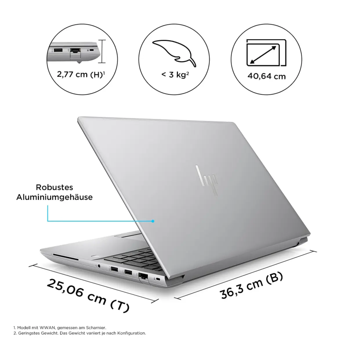 ZBook Fury 16 G10 Mobile Workstation Intel Core i9 13950HX 2,2GHz Win11P RTX 4000 Ada 32GB DDR5 1TB SSD NVMe TLC 40,6cm 16"
