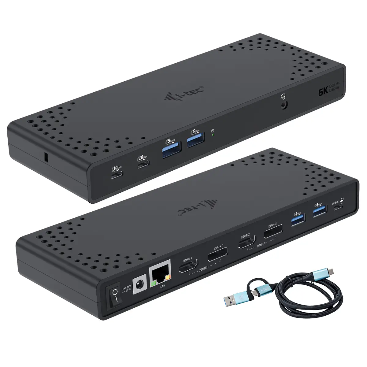 i-tec Dockingstation USB-C/USB 3.0 Thunderbolt 3/Thunderbolt 4 2xHDMI 2xDP++ GigE 130 Watt
