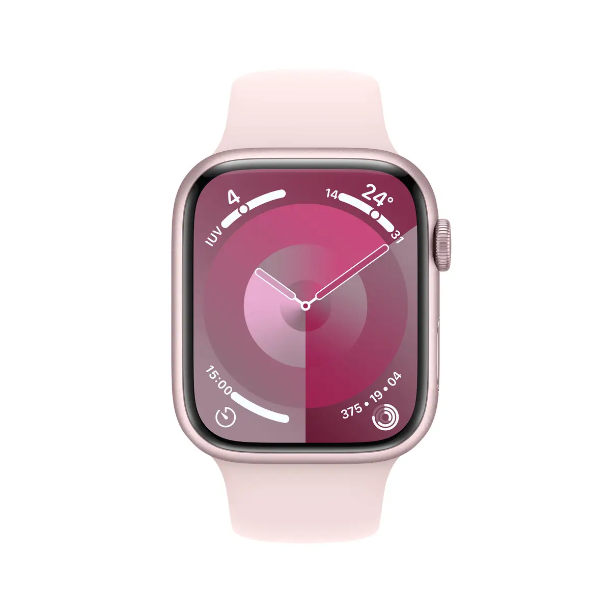 Watch S9 Aluminium Cellular 45mm Rose (Sportarmband hellrosa) S/M