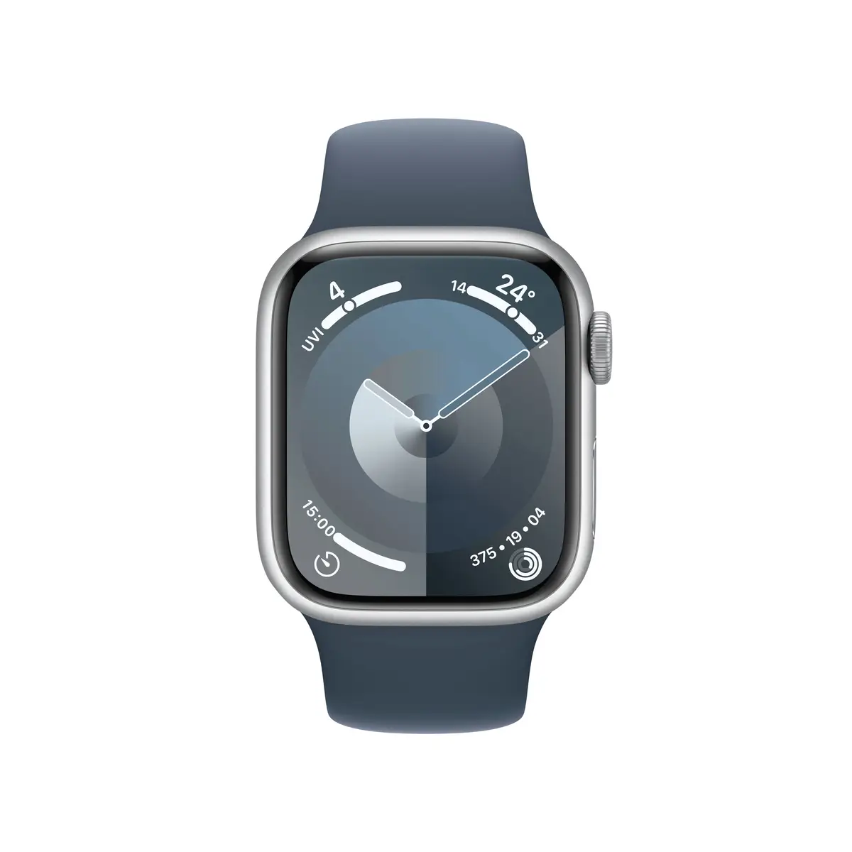 Watch S9 Aluminium Cellular 45mm Silber (Sportarmband sturmblau) M/L