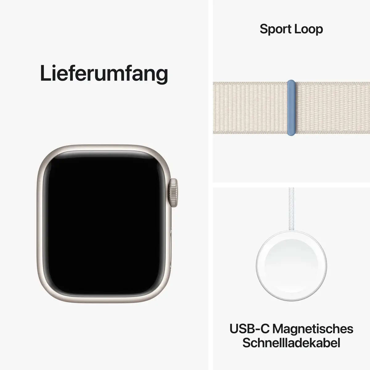 Watch S9 Aluminium Cellular 45mm Polarstern (Sport Loop polarstern)