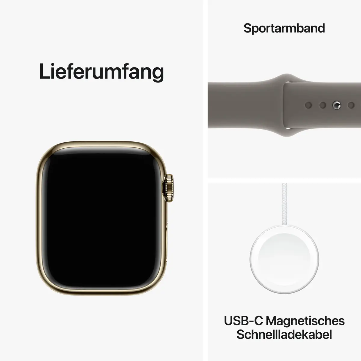 Watch S9 Edelstahl Cellular 41mm Gold (Sportarmband tonbraun) M/L