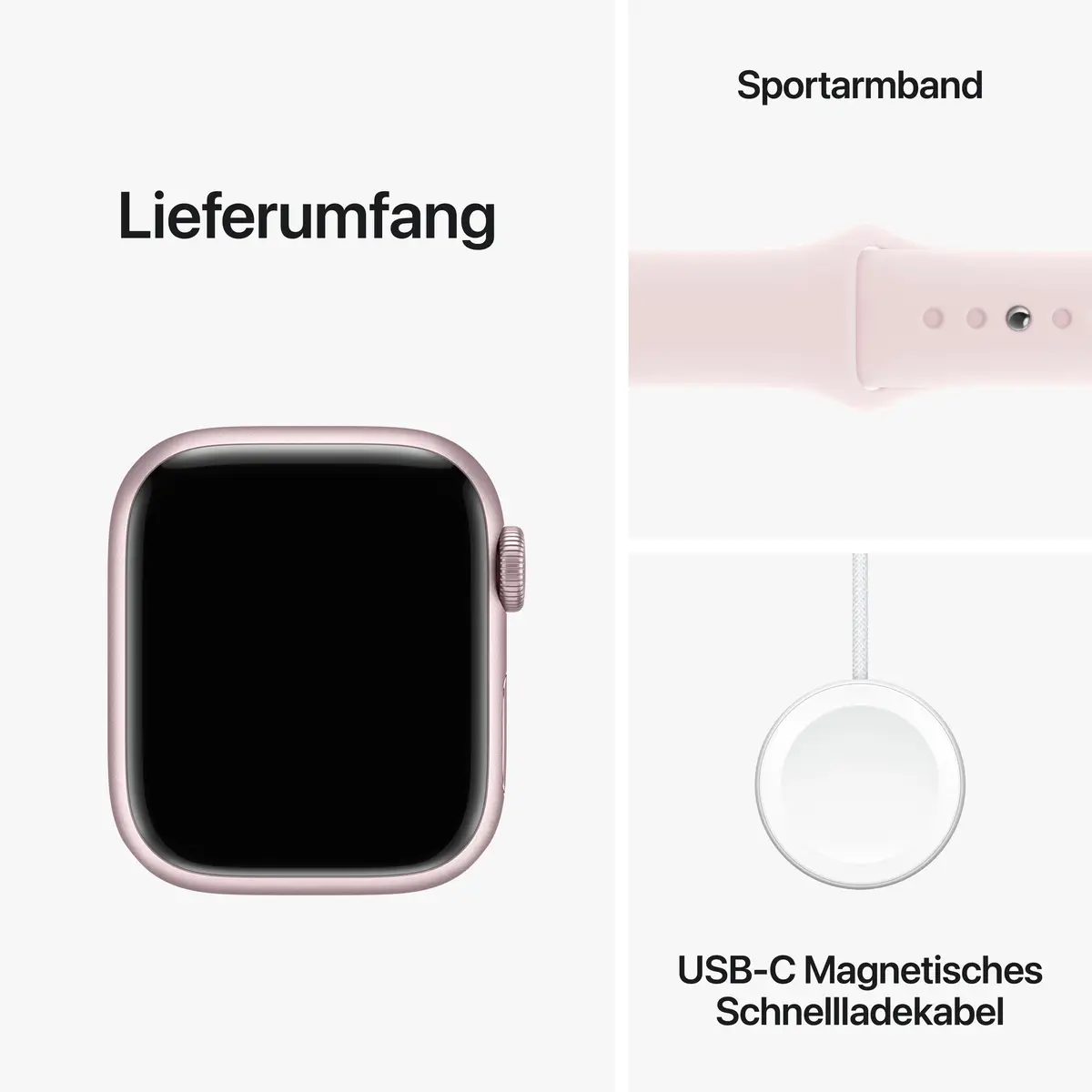 Watch S9 Aluminium Cellular 41mm Rose (Sportarmband hellrosa) M/L