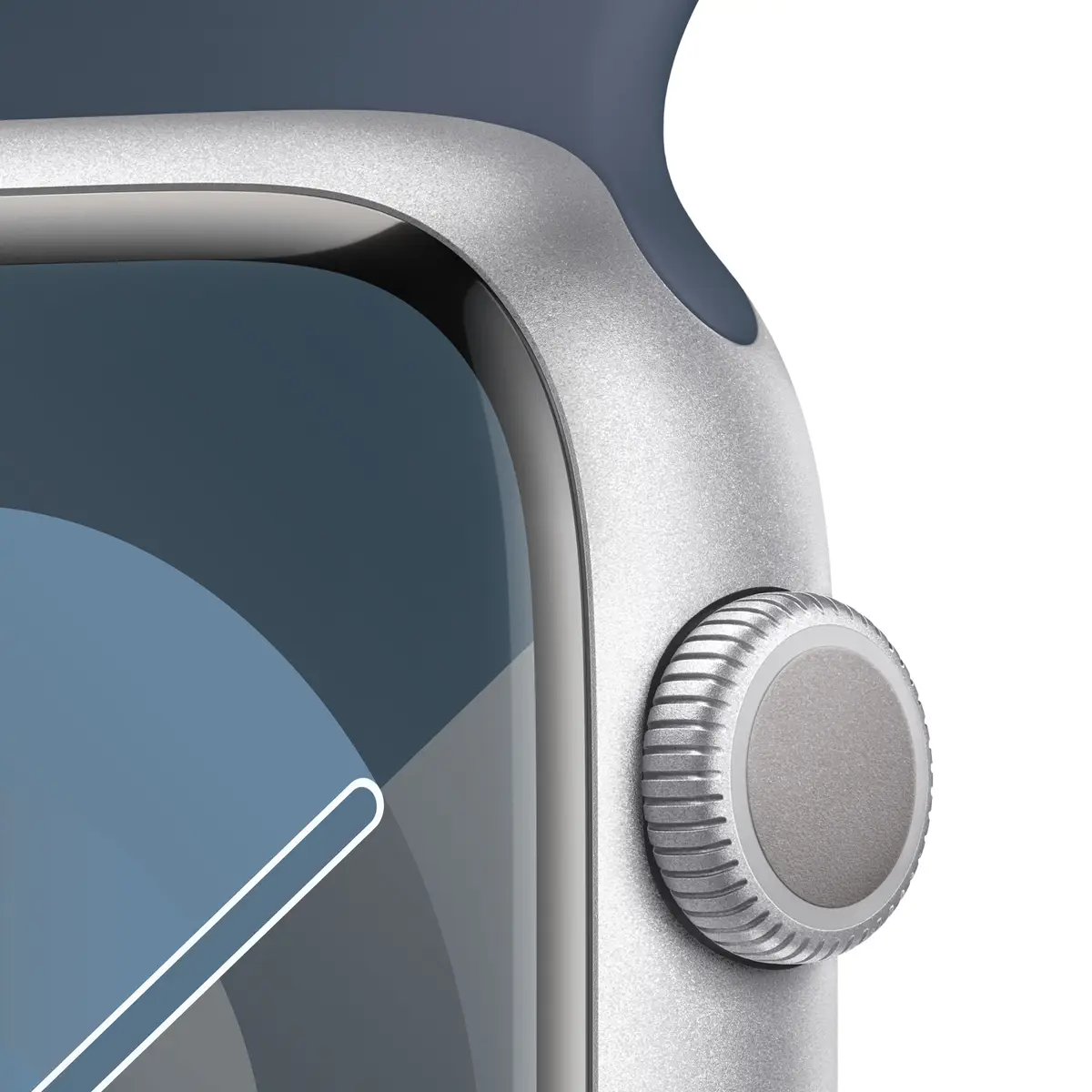 Watch S9 Aluminium 45mm Silber (Sportarmband sturmblau) M/L