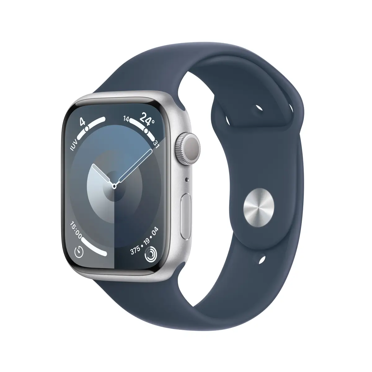 Watch S9 Aluminium 45mm Silber (Sportarmband sturmblau) S/M