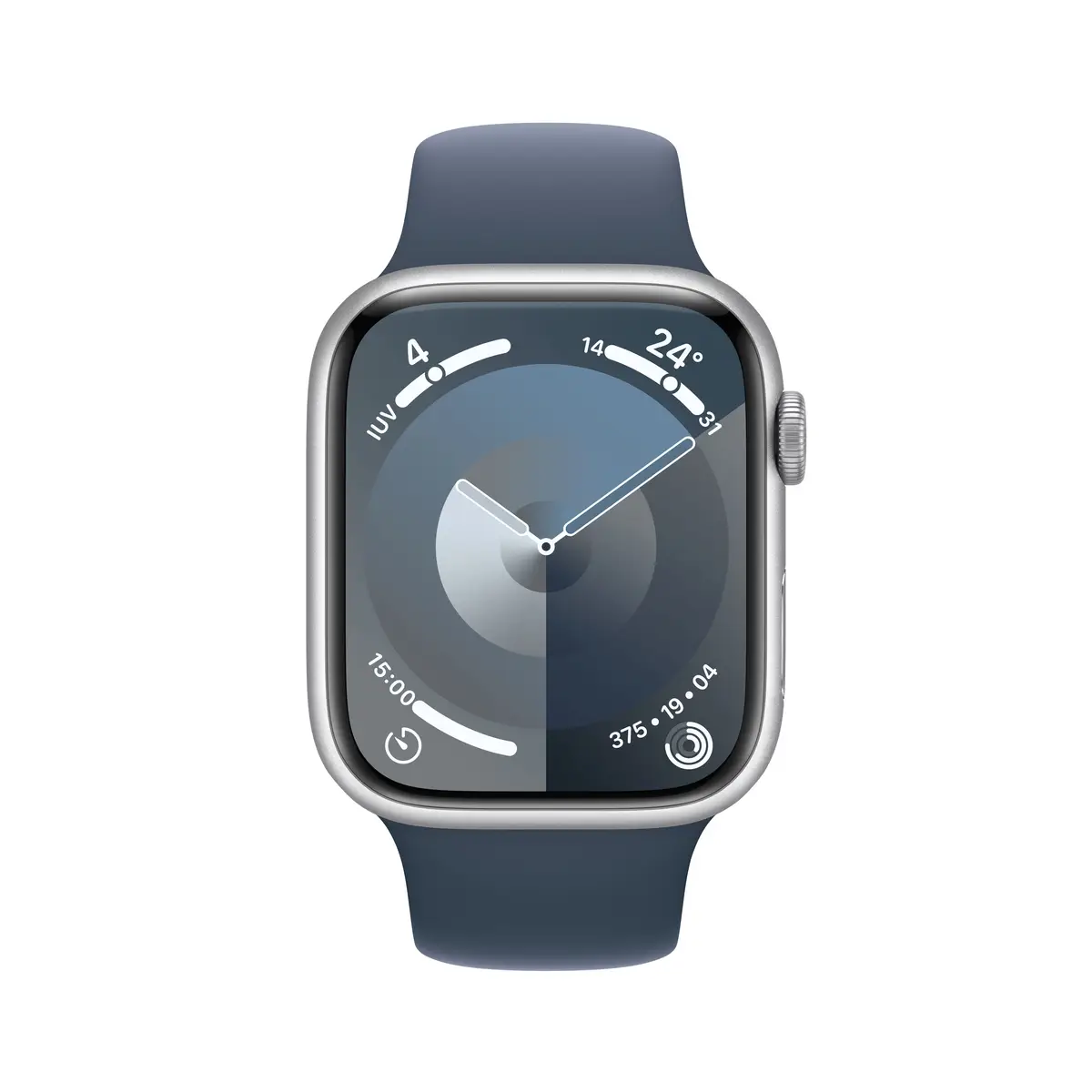 Watch S9 Aluminium 45mm Silber (Sportarmband sturmblau) S/M
