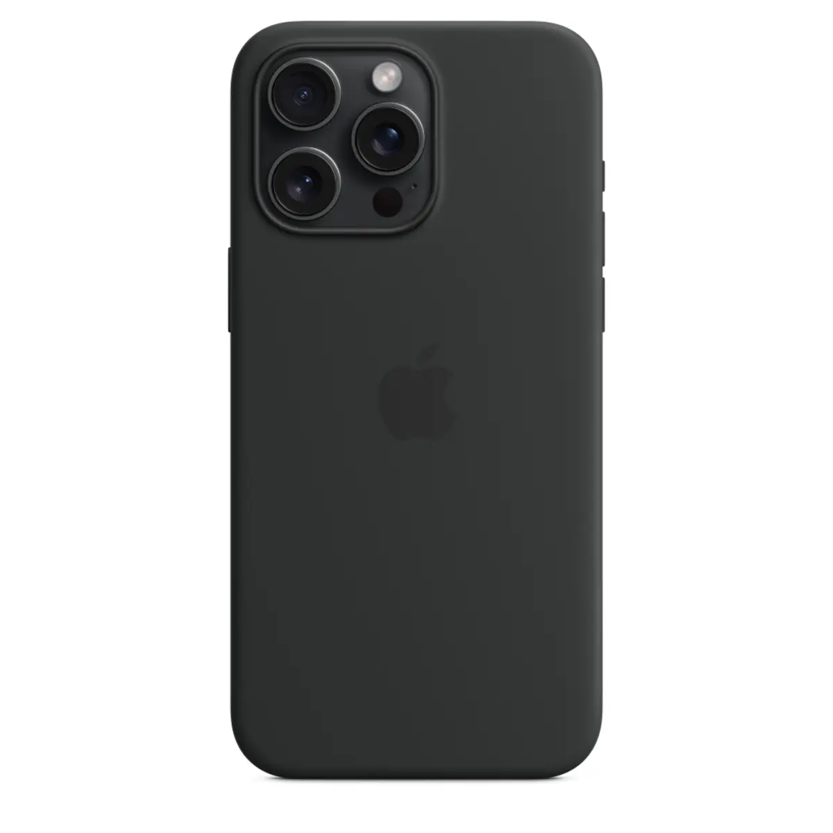 Silikon Case iPhone 15 Pro Max mit MagSafe schwarz