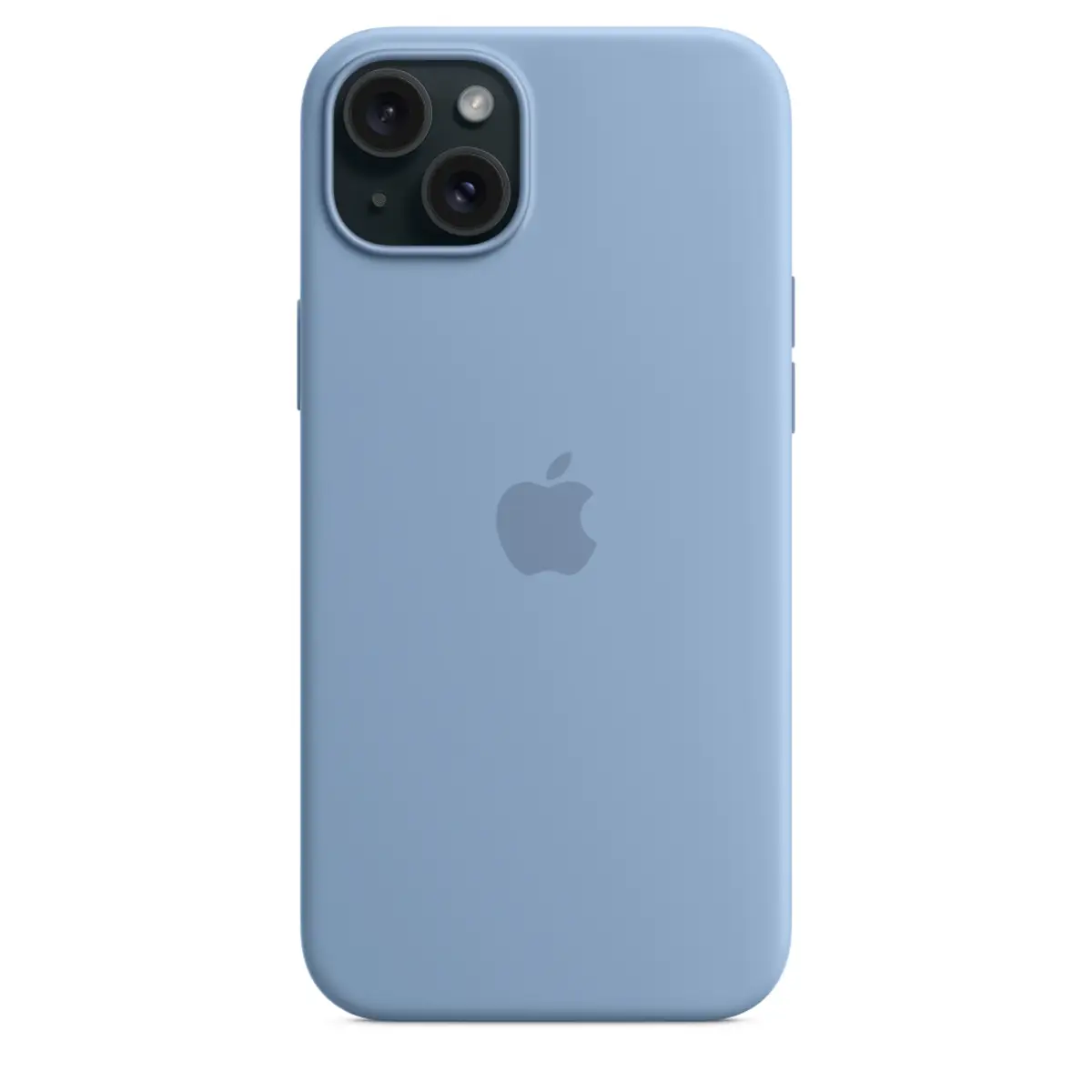 Silikon Case iPhone 15 Plus mit MagSafe winterblau