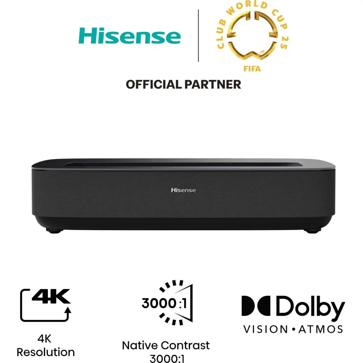 Digital-Projektor PL1SE Laser 80"-120" DLP UHD 4K 3840x2160 3000:1 16:9 2100 Lumen Schwarz