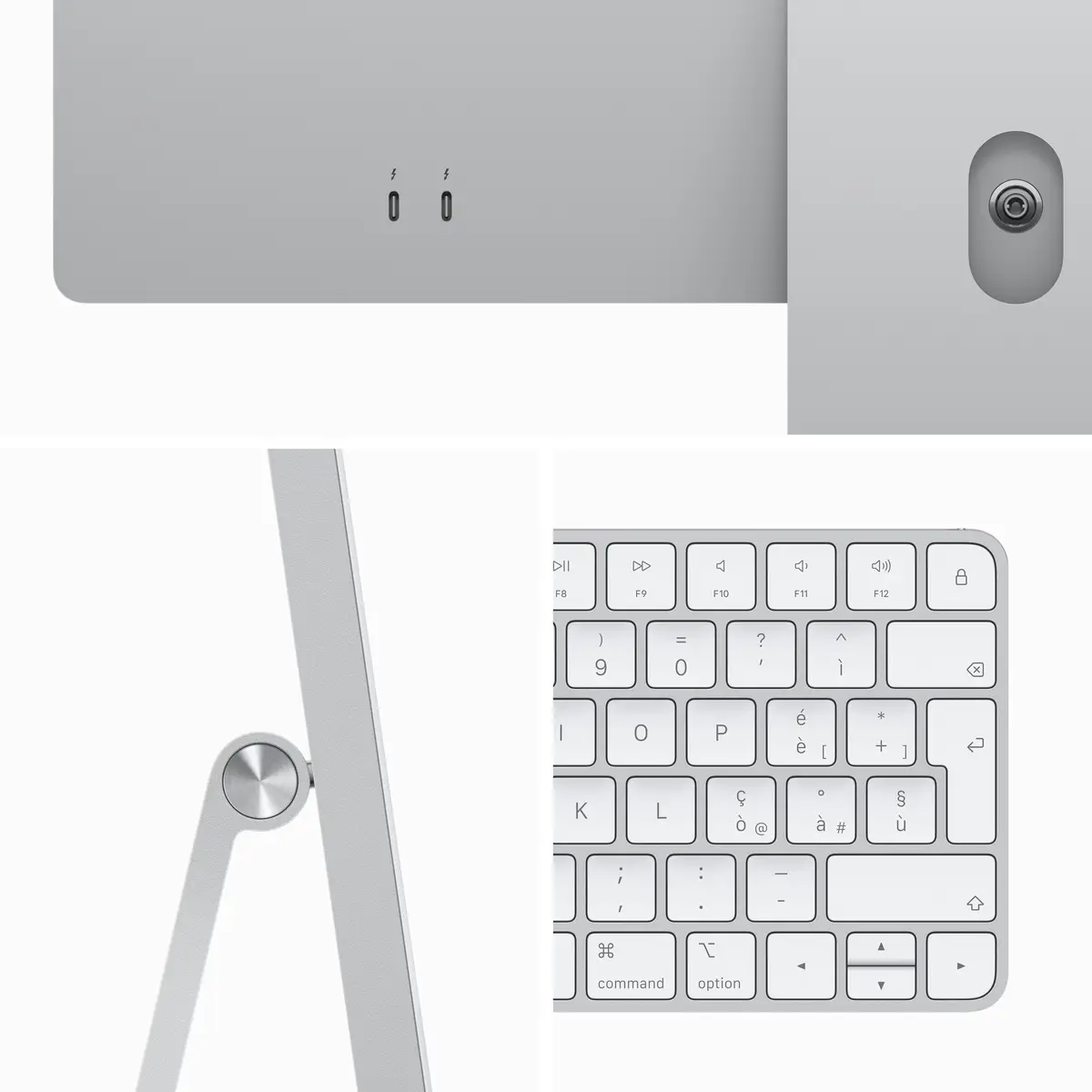 iMac silber mit Retina 4.5k Display Apple M3 8C 61cm (24") 8 GB RAM 256 GB SSD 10-Core GPU Gigabit Ethernet Magic Mouse Magic Keyboard mit Touch ID