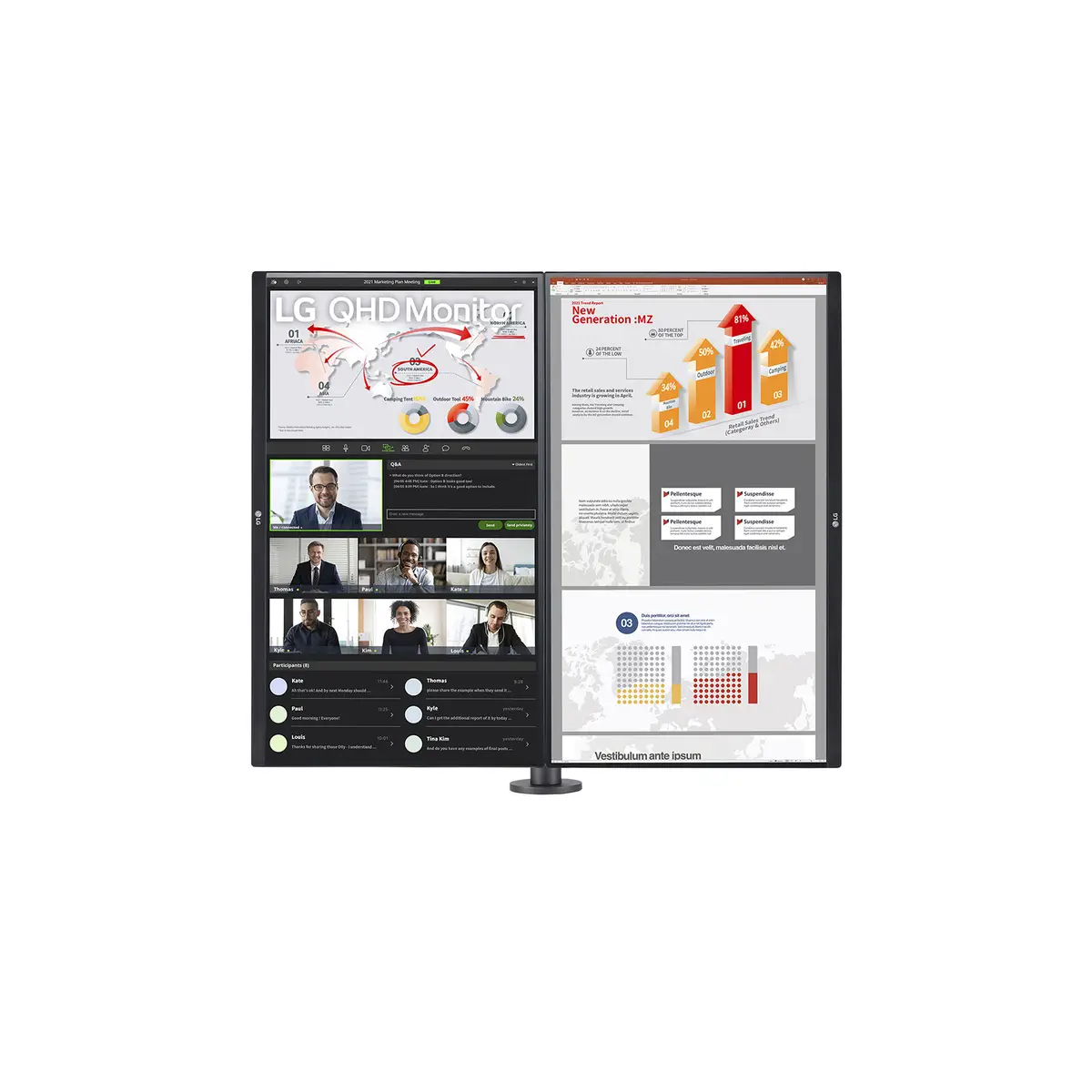LG 27QP88DP-BS 68,6cm (27") 2560 x1440 Pixel 1000:1 350 cd/m² 5ms Schwarz