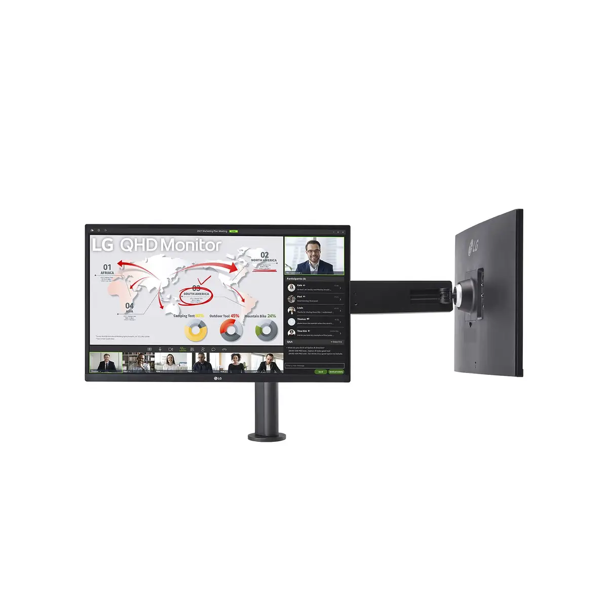 LG 27QP88DP-BS 68,6cm (27") 2560 x1440 Pixel 1000:1 350 cd/m² 5ms Schwarz