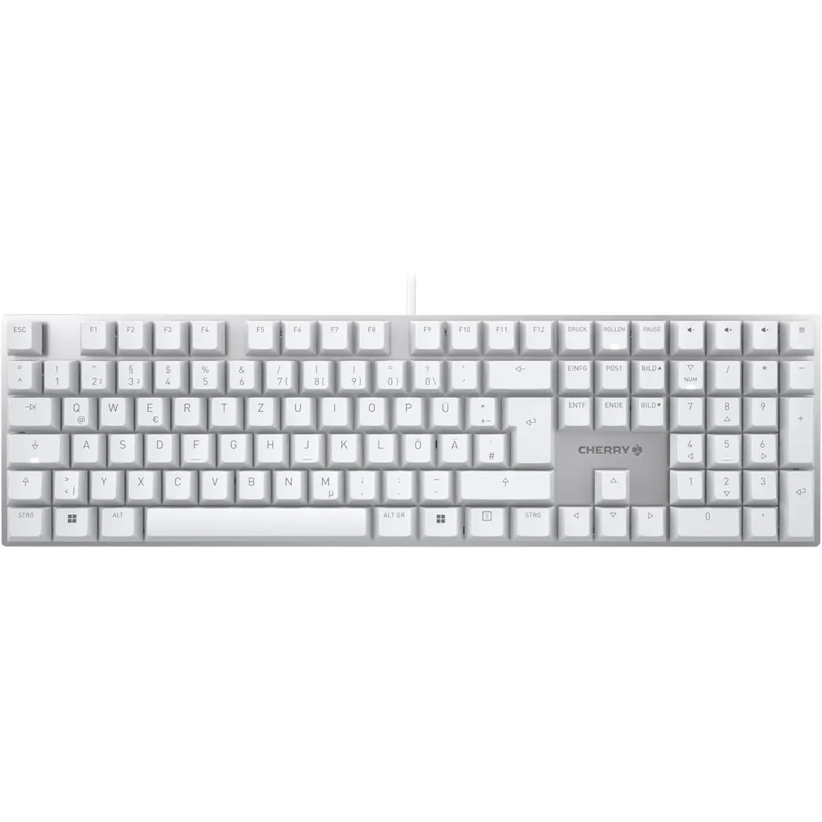 KC 200 MX Tastatur USB Weiß/Silber Switch MX2A Silent Red Layout Deutsch