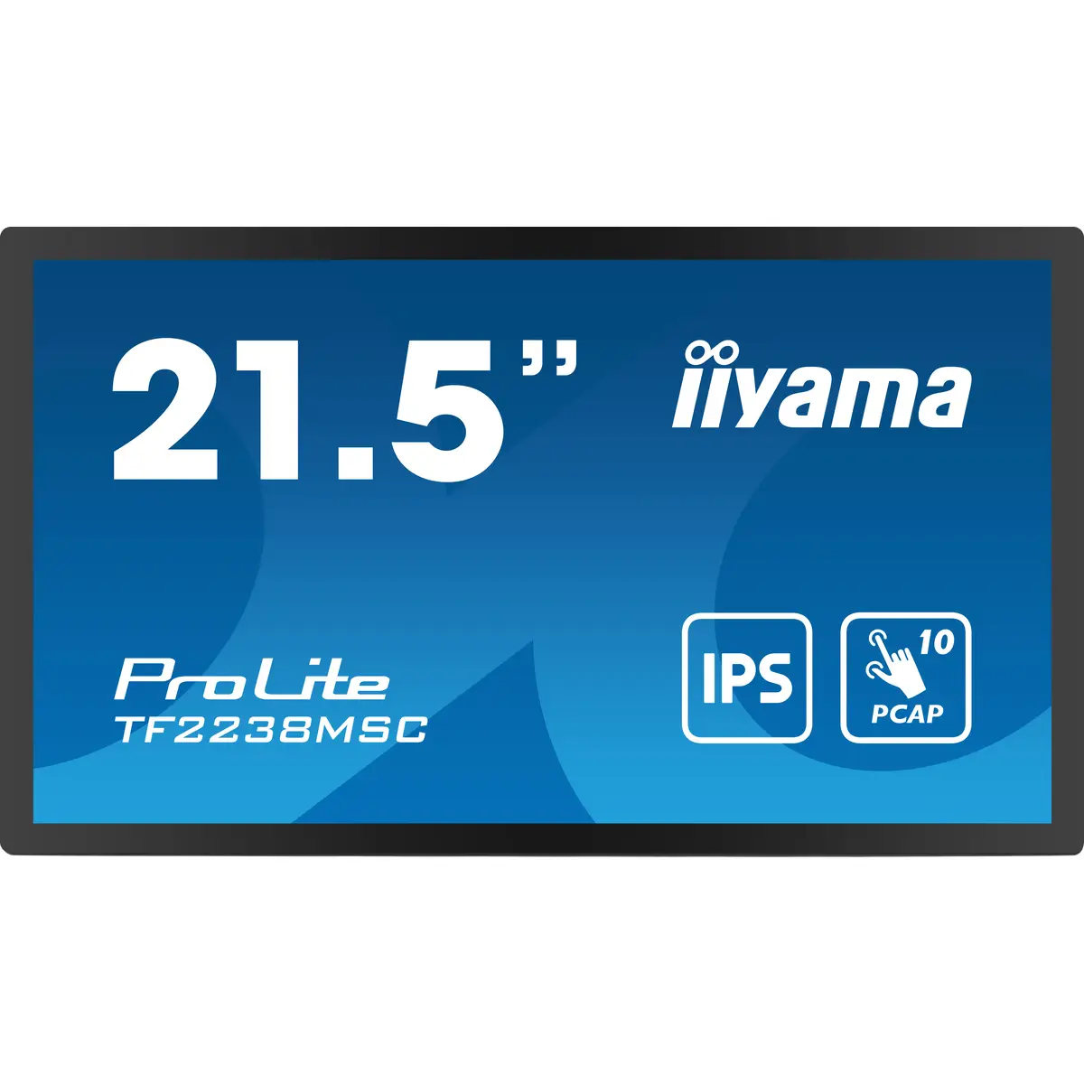Iiyama ProLite TF2238MSC-B1 LED-Monitor 54,5cm 21,5" offener Rahmen Touchscreen 1920x1080 FHD IPS 600 cd/m² 1000:1 5 ms HDMI Display
Port Schwarz Matte