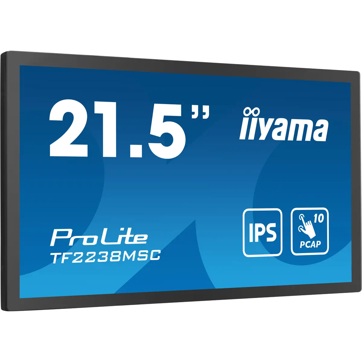 Iiyama ProLite TF2238MSC-B1 LED-Monitor 54,5cm 21,5" offener Rahmen Touchscreen 1920x1080 FHD IPS 600 cd/m² 1000:1 5 ms HDMI Display
Port Schwarz Matte