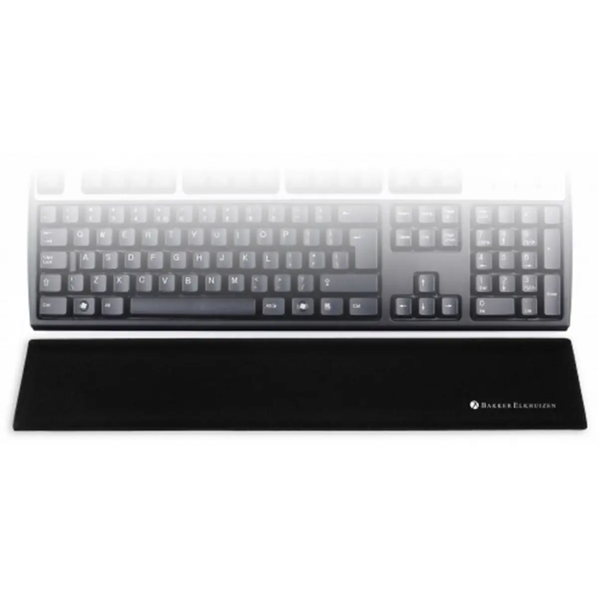 Trapezium Ergo Wrist Rest Standard, Kunststoff, Gummi, Textil, Schwarz, 490 x 80 x 15 mm, 490 g, 90 mm, 495 mm