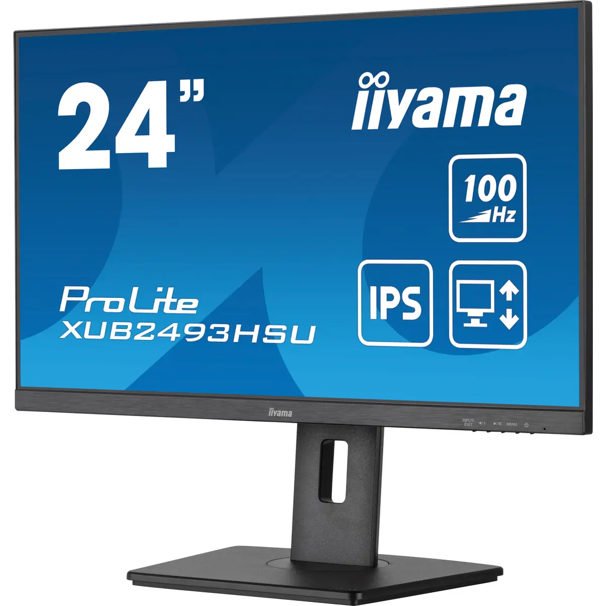 ProLite XUB2493HSU-B6 LED-Monitor 60,5 cm 23,8" 1920x1080 FHD 100 Hz IPS 250 cd/m² 1000:1 1 ms HDMI DisplayPort Lautsprecher mattschwarz Pivot