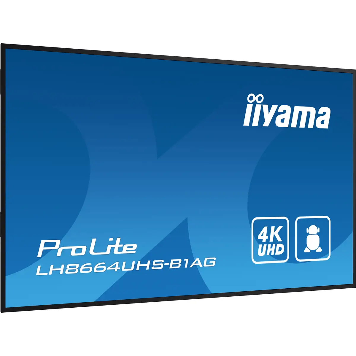 ProLite LH8664UHS-B1AG 217,4 cm 85,6" LCD-Display mit LED-Hintergrundbeleuchtung Digital Signage mit mit SoC Mediaplayer Android 4K UHD (2160p) 3840x2160 Pixel 16:9 500cd/m² 1200:1 8ms Schwarz