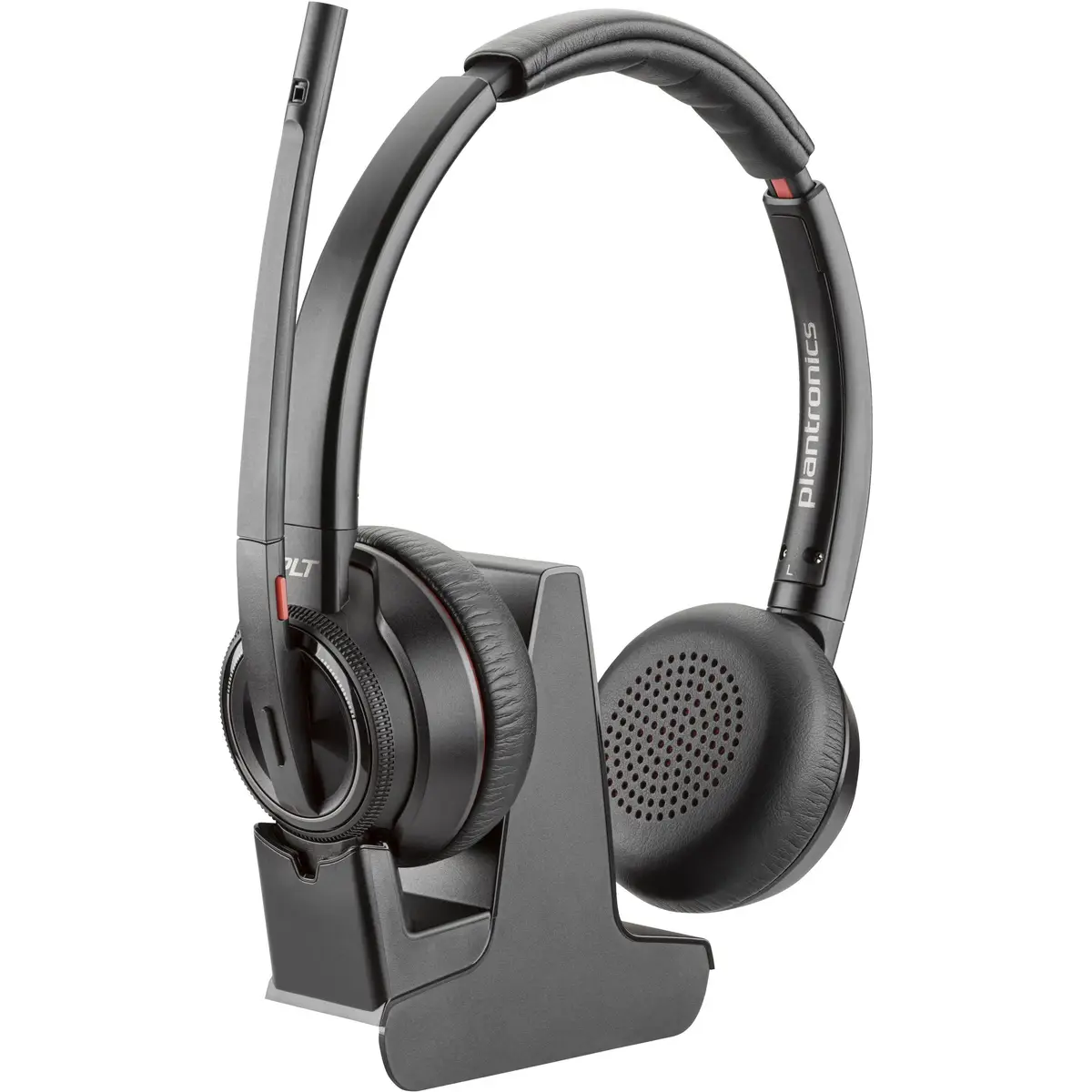 POLY Savi 8220 Kopfhörer Verkabelt & Kabellos Kopfband Büro/Callcenter Bluetooth Schwarz