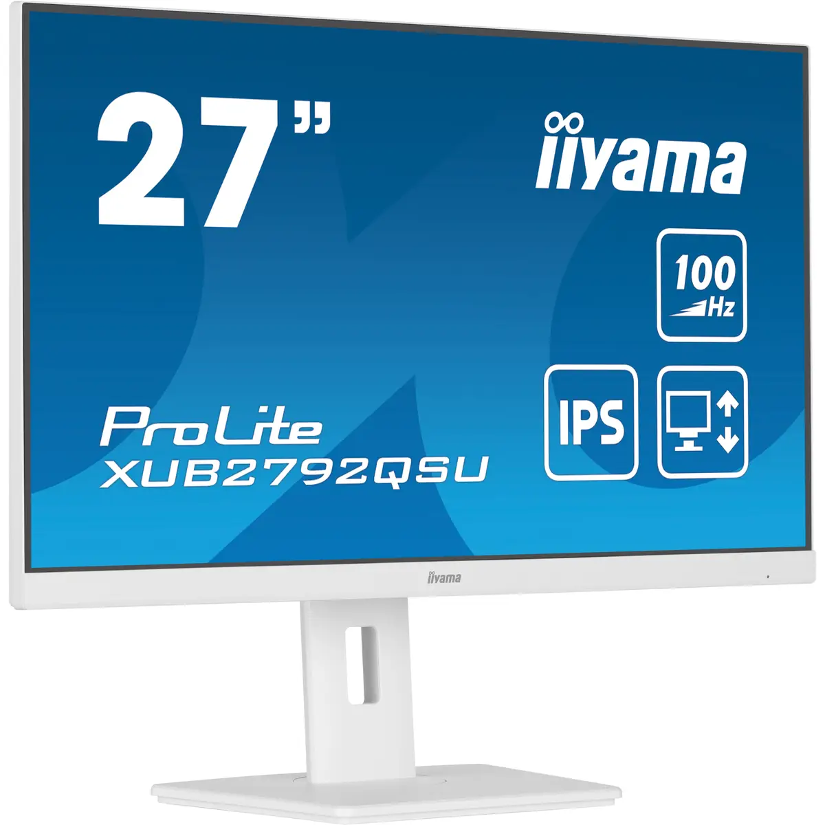 ProLite XUB2792QSU-W6 LED-Monitor 68,6cm 27" 2560x1440 QHD 100 Hz IPS 250 cd/m² 1300:1 0.4 ms HDMI DisplayPort Lautsprecher weiß Matte Pivot