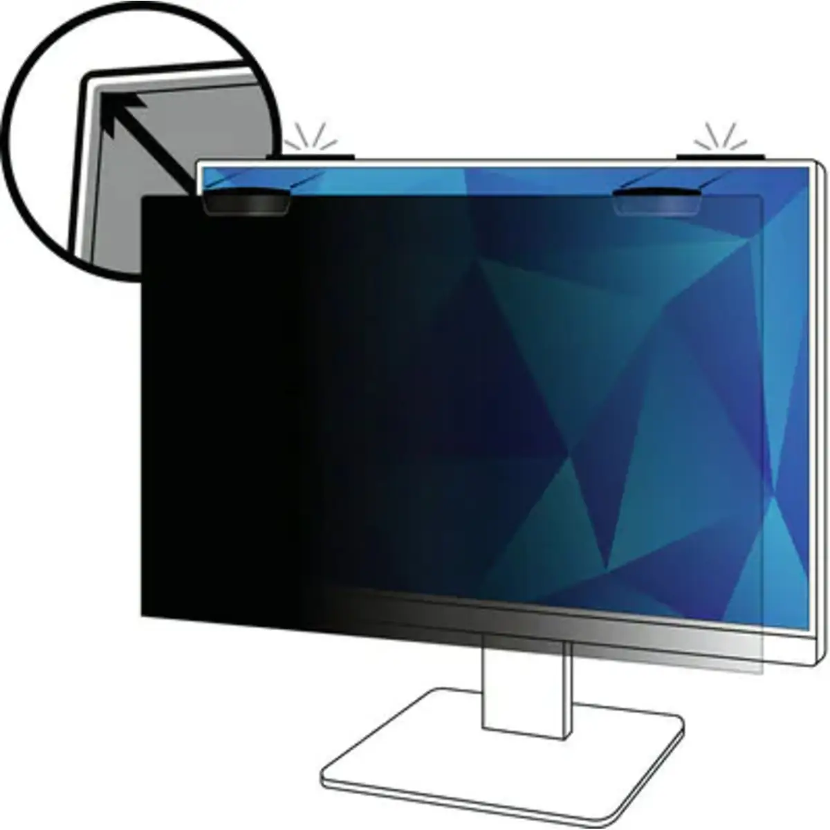 Blickschutzfilter für Bildschirme entfernbar magnetisch 58.42 cm (23")