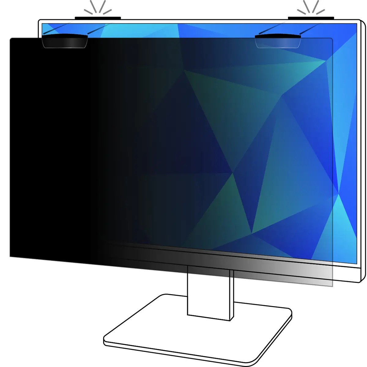 Blickschutzfilter für Bildschirme entfernbar magnetisch 58.42 cm (23")