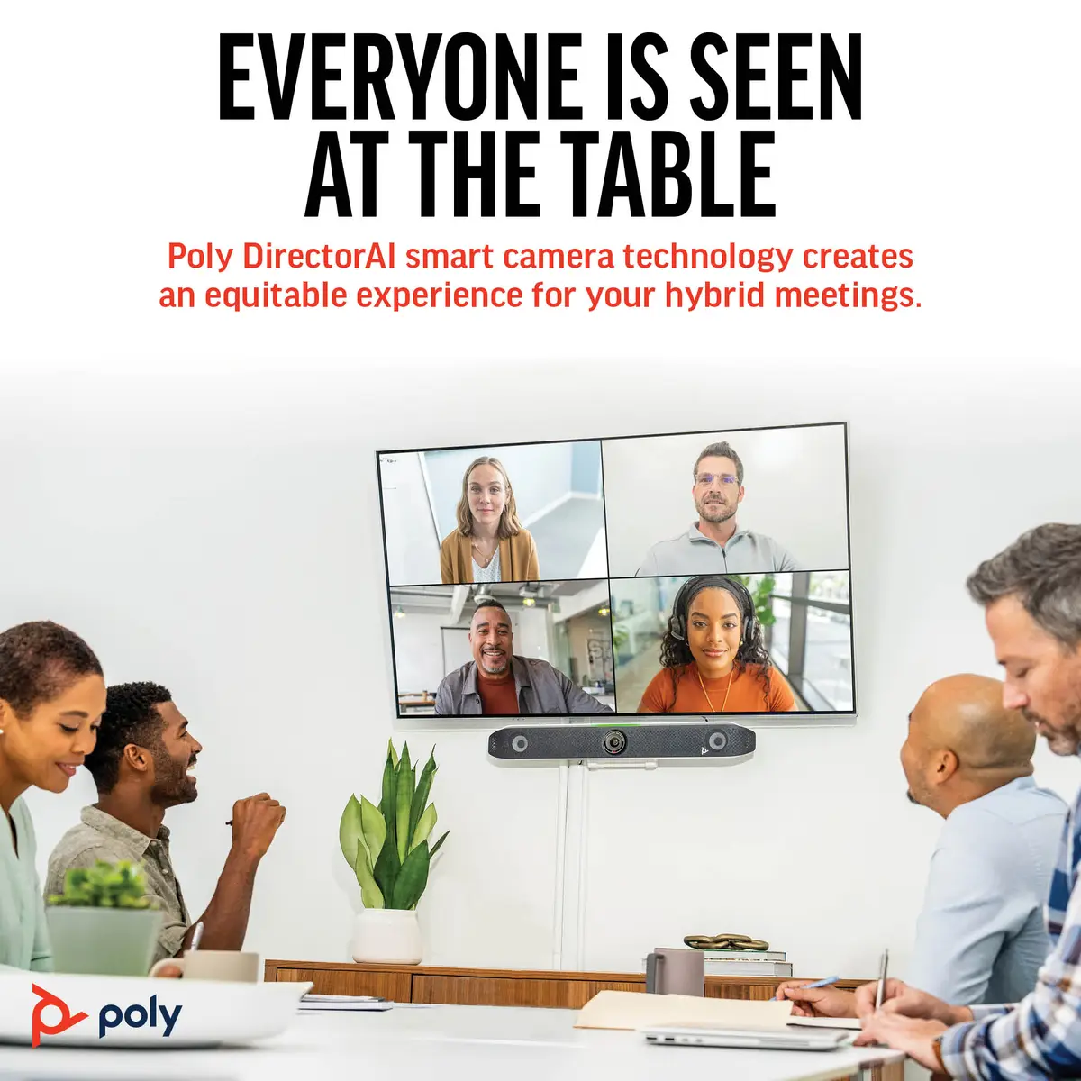POLY X52 AVB Videokonferenzsystem 20 MP Ethernet/LAN Gruppen-Videokonferenzsystem
