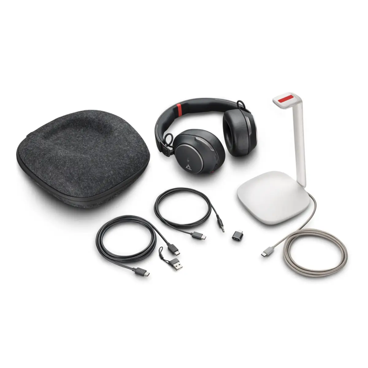 Poly Voyager Surround 85 UC Kopfhörer Kabellos USB Typ-C Bluetooth mit Ladestation Schwarz