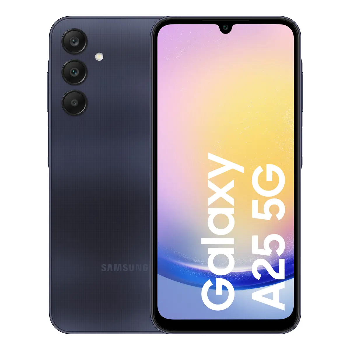 Galaxy A25 5G SM-A256B 16,5cm (6.5") 1080x2340 Pixel 5G Dual-SIM NanoSIM 1,8 GHz 128 GB MicroSD Dreifach-Kamera 50 MP 8 MP 2 MP USB Typ-C Android 14 Schwarz/Blau