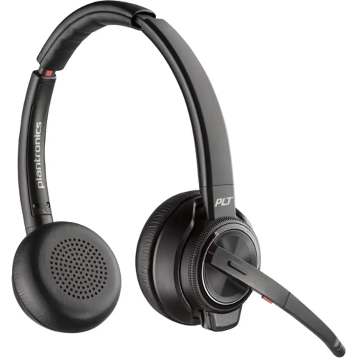 Poly Savi 8220 Headset On-Ear DECT Bluetooth kabellos aktive Rauschunterdrückung Adapter USB-A via Bluetooth Schwarz Zoom Certified UC-zertifiziert