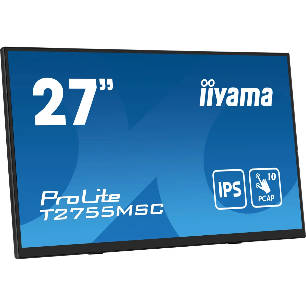 ProLite T2755MSC-B1 LED-Monitor 68,6cm 27" Touchscreen 1920x1080 Full HD (1080p) 60 Hz IPS 400cd/m² - 1000:1 5ms HDMI DisplayPort Lautsprecher Schwarz Matte