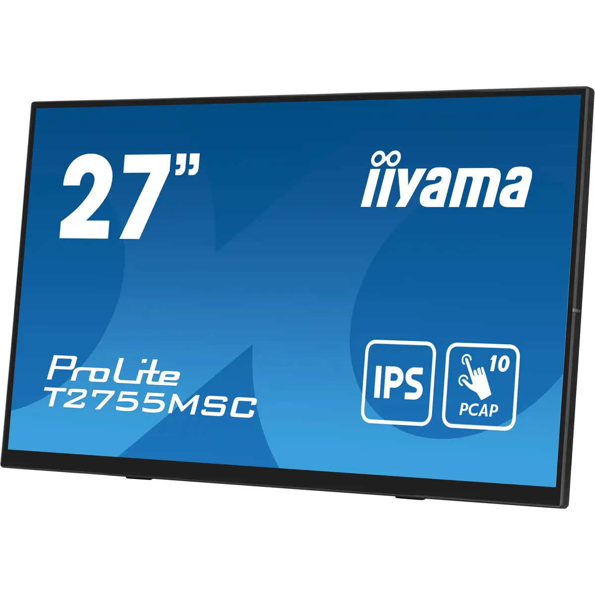 ProLite T2755MSC-B1 LED-Monitor 68,6cm 27" Touchscreen 1920x1080 Full HD (1080p) 60 Hz IPS 400cd/m² - 1000:1 5ms HDMI DisplayPort Lautsprecher Schwarz Matte