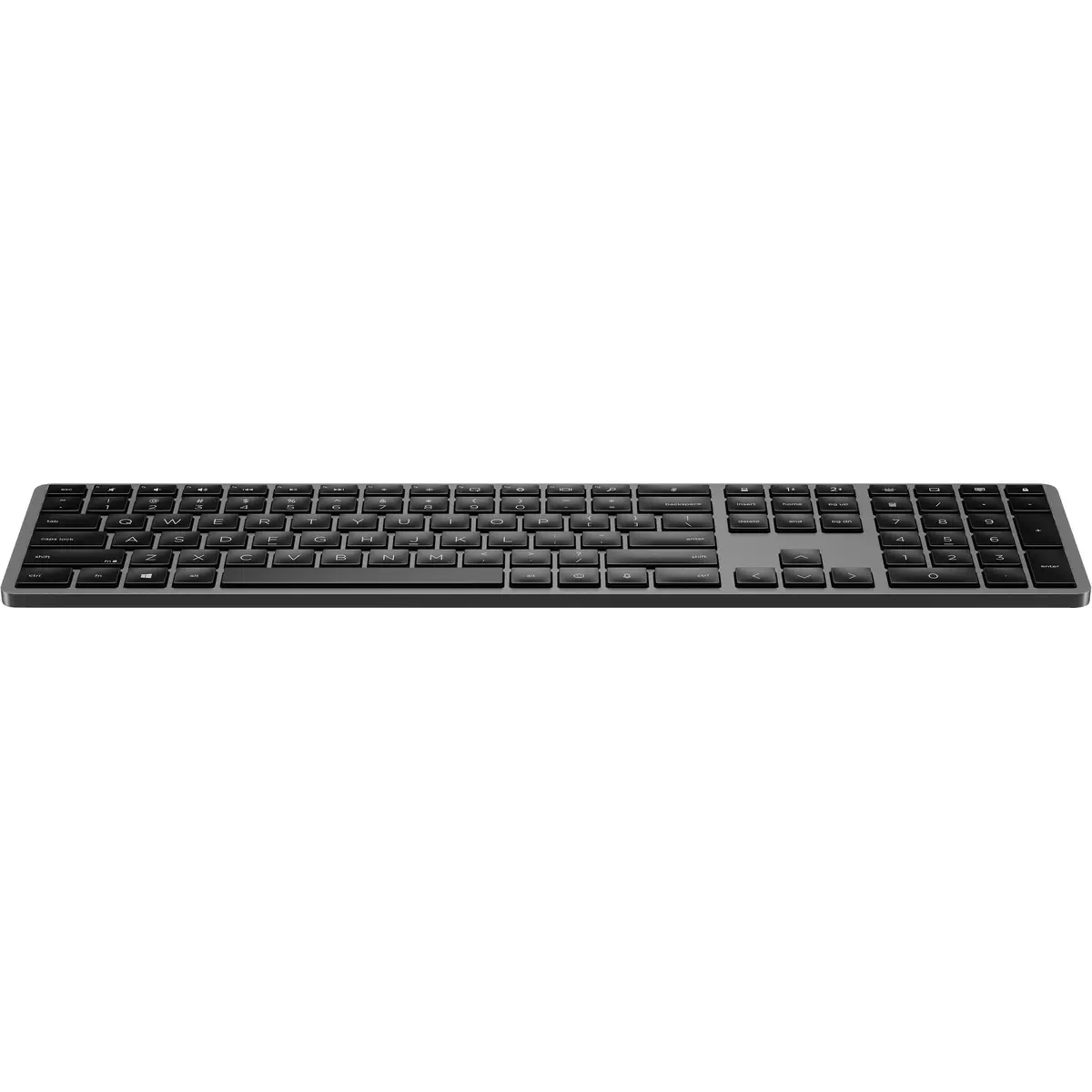 975 Drahtlose Dual-Mode-Tastatur, Volle Größe (100%), Kabellos, RF Wireless + Bluetooth, Schwarz