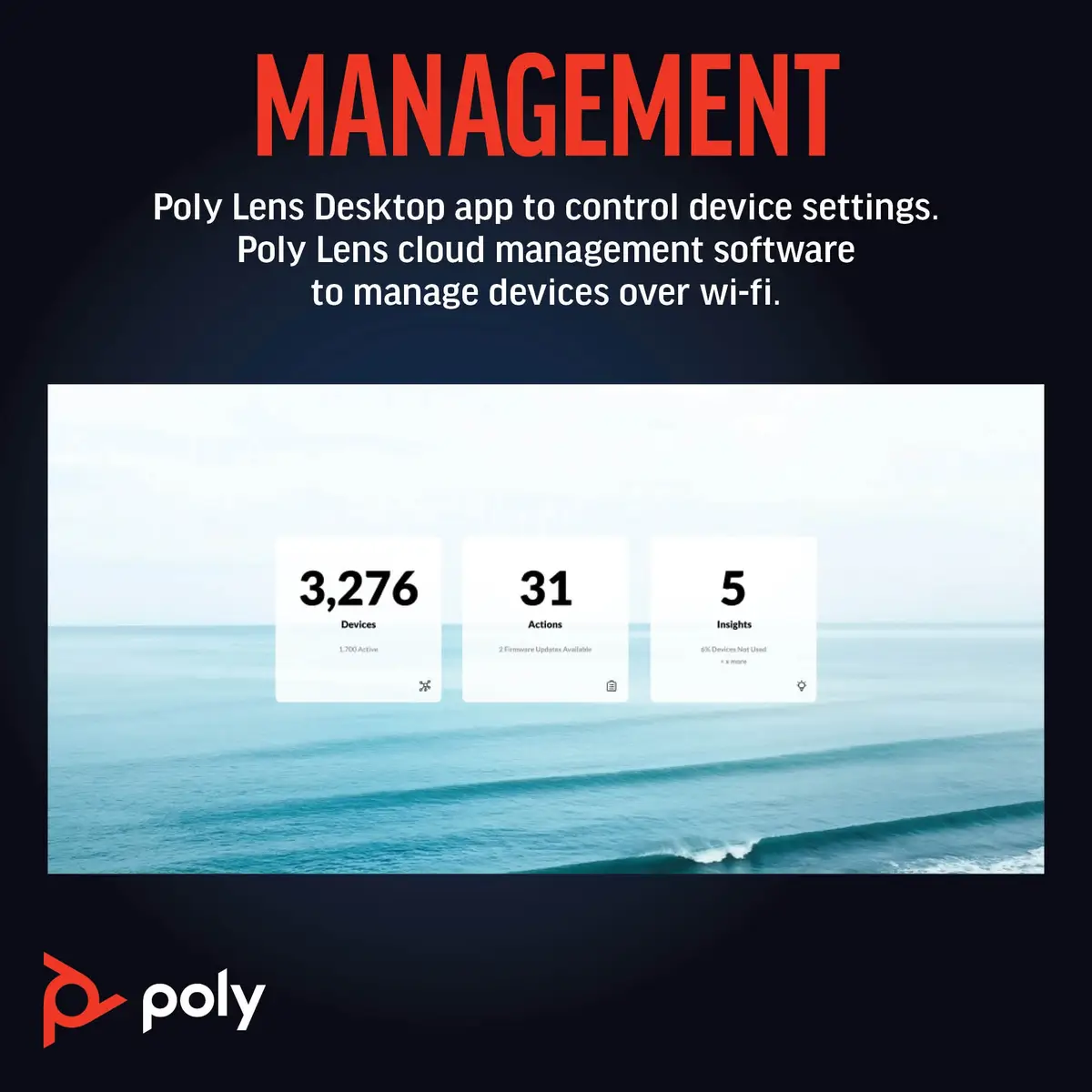 Poly Studio R30 Videobar Zoom Certified, Zertifiziert für Microsoft Teams Sand