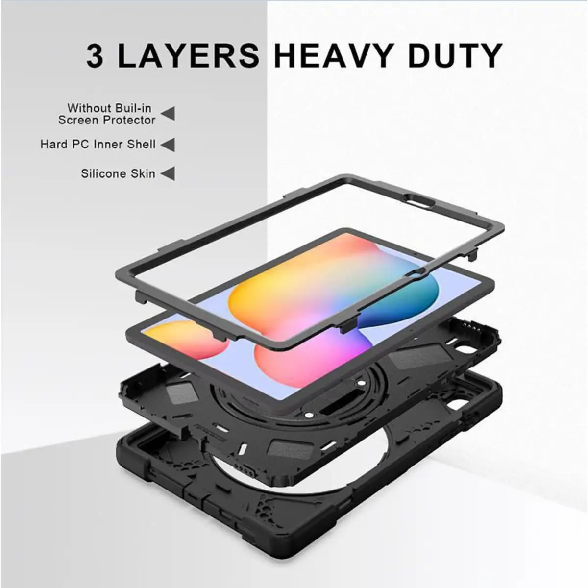 Defender Case Hintere Abdeckung für Tablet Schwarz 10.4"