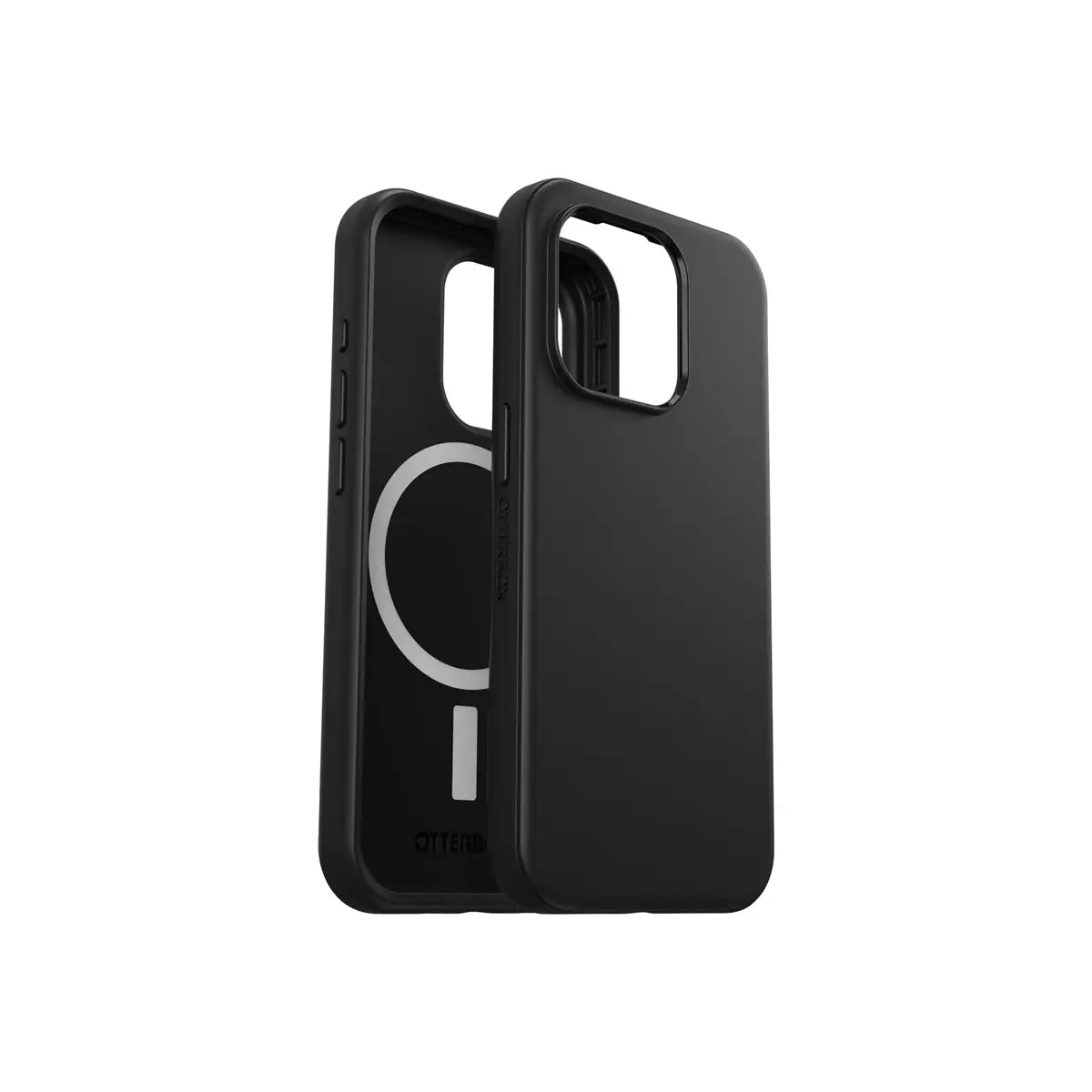 Symmetry Hülle für iPhone 15 Pro Polycarbonat Kunstfaser Silberphosphatglas Schwarz