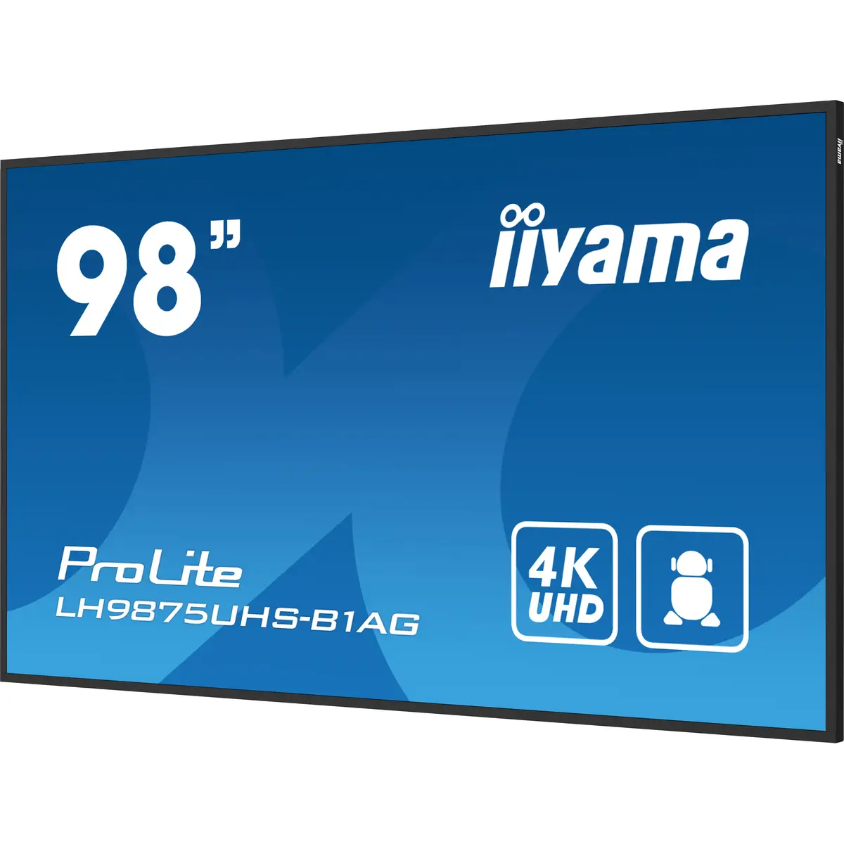 ProLite LH9875UHS-B1AG 247,7 cm 97,5" LCD-Display mit LED-Hintergrundbeleuchtung Digital Signage mit mit SoC Mediaplayer Android 4K UHD (2160p) 3840x2160 16:9 1200:1 500 cd/m² 8 ms Schwarz