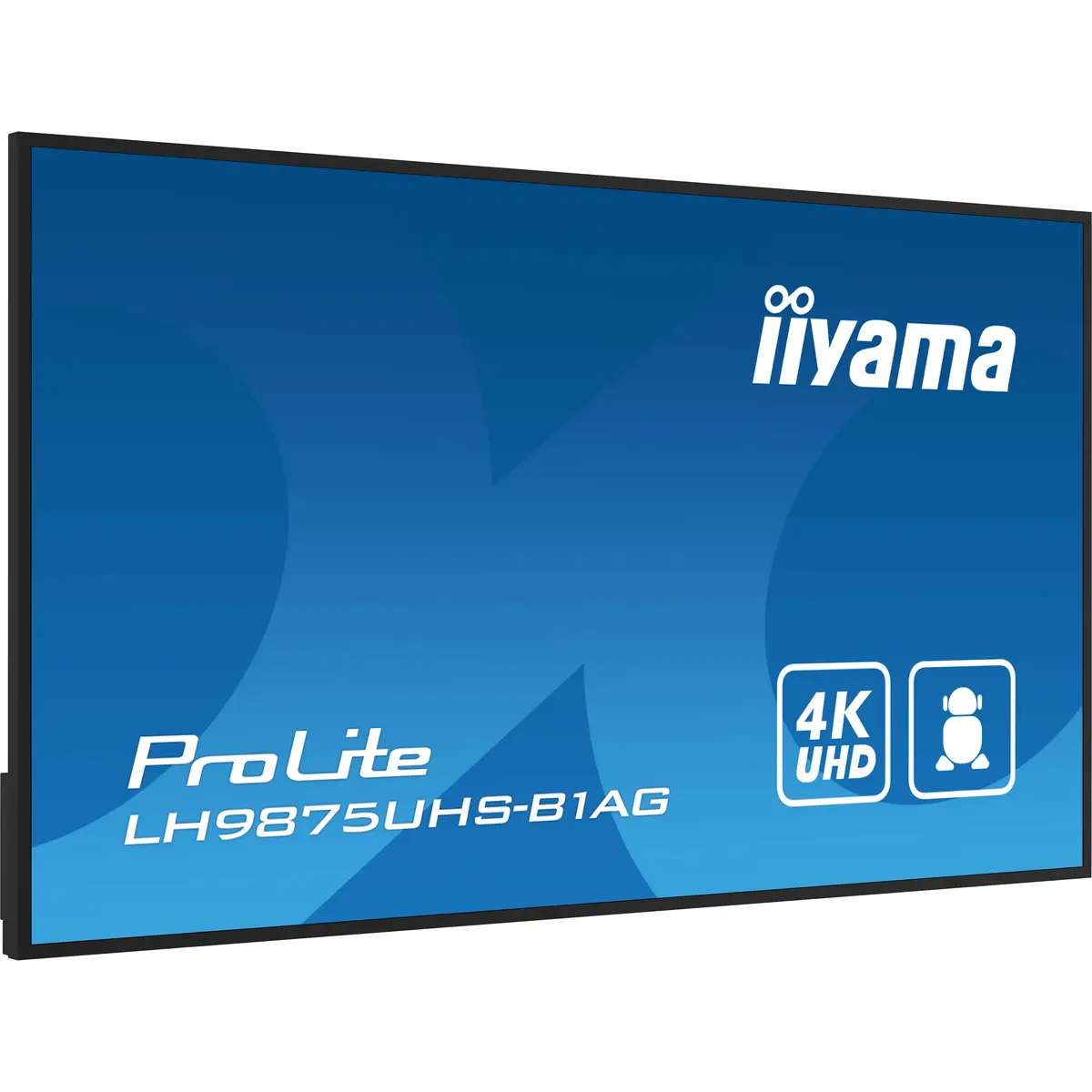 ProLite LH9875UHS-B1AG 247,7 cm 97,5" LCD-Display mit LED-Hintergrundbeleuchtung Digital Signage mit mit SoC Mediaplayer Android 4K UHD (2160p) 3840x2160 16:9 1200:1 500 cd/m² 8 ms Schwarz