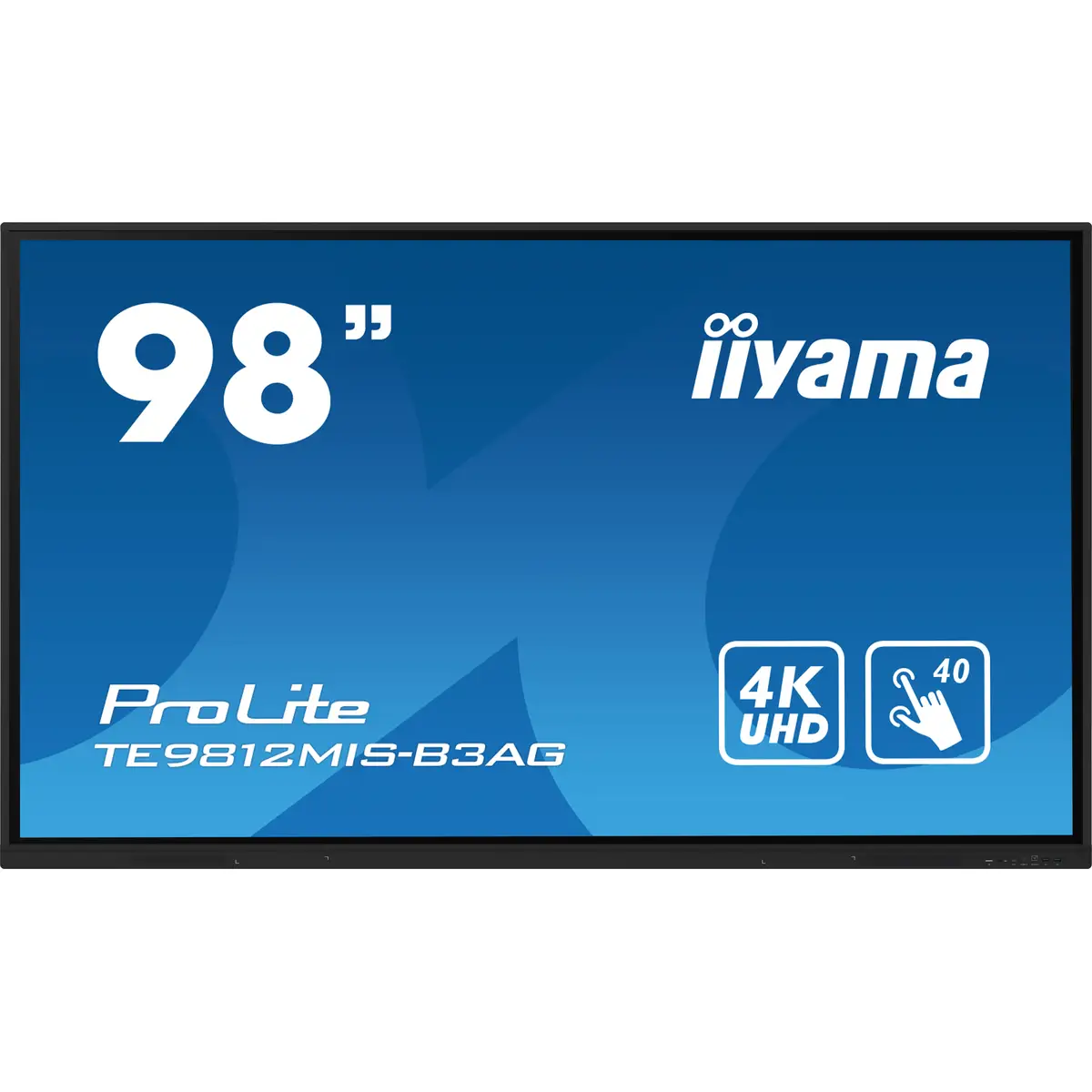 ProLite TE9812MIS-B3AG 247,7 cm 97,5" LCD-Display mit LED-Hintergrundbeleuchtung interaktive Digital Signage mit Touchscreen (Multi-Touch) / optionaler Slot-in-PC 4K UHD 3840x2160 16:9 1200:1 400 cd/m² 8