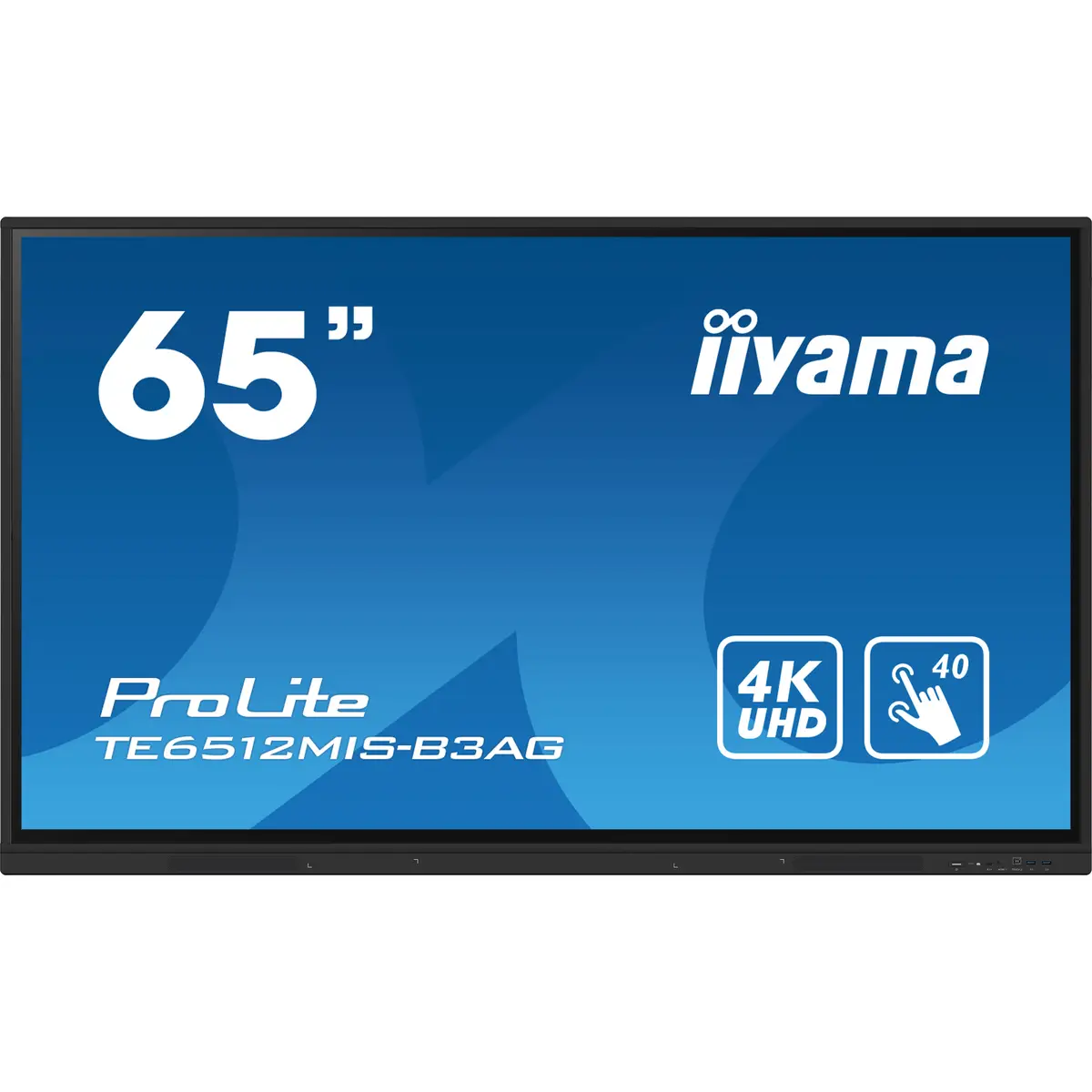 ProLite TE6512MIS-B3AG 163,9 cm 64,5" LCD-Display mit LED-Hintergrundbeleuchtung interaktive Digital Signage mit Touchscreen (Multi-Touch) / optionaler Slot-in-PC 4K UHD (2160p) 3840x2160 16:9 1200:1 40