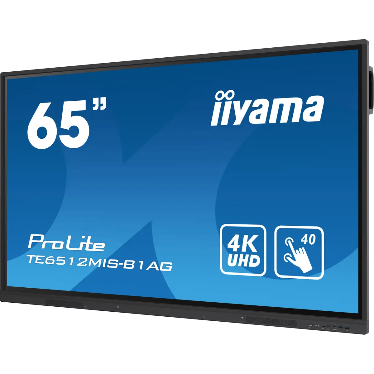ProLite TE6512MIS-B3AG 163,9 cm 64,5" LCD-Display mit LED-Hintergrundbeleuchtung interaktive Digital Signage mit Touchscreen (Multi-Touch) / optionaler Slot-in-PC 4K UHD (2160p) 3840x2160 16:9 1200:1 40