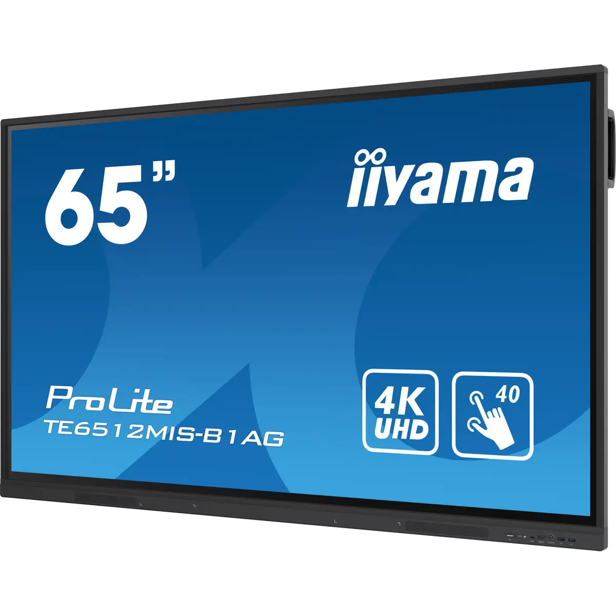 ProLite TE6512MIS-B3AG 163,9 cm 64,5" LCD-Display mit LED-Hintergrundbeleuchtung interaktive Digital Signage mit Touchscreen (Multi-Touch) / optionaler Slot-in-PC 4K UHD (2160p) 3840x2160 16:9 1200:1 40