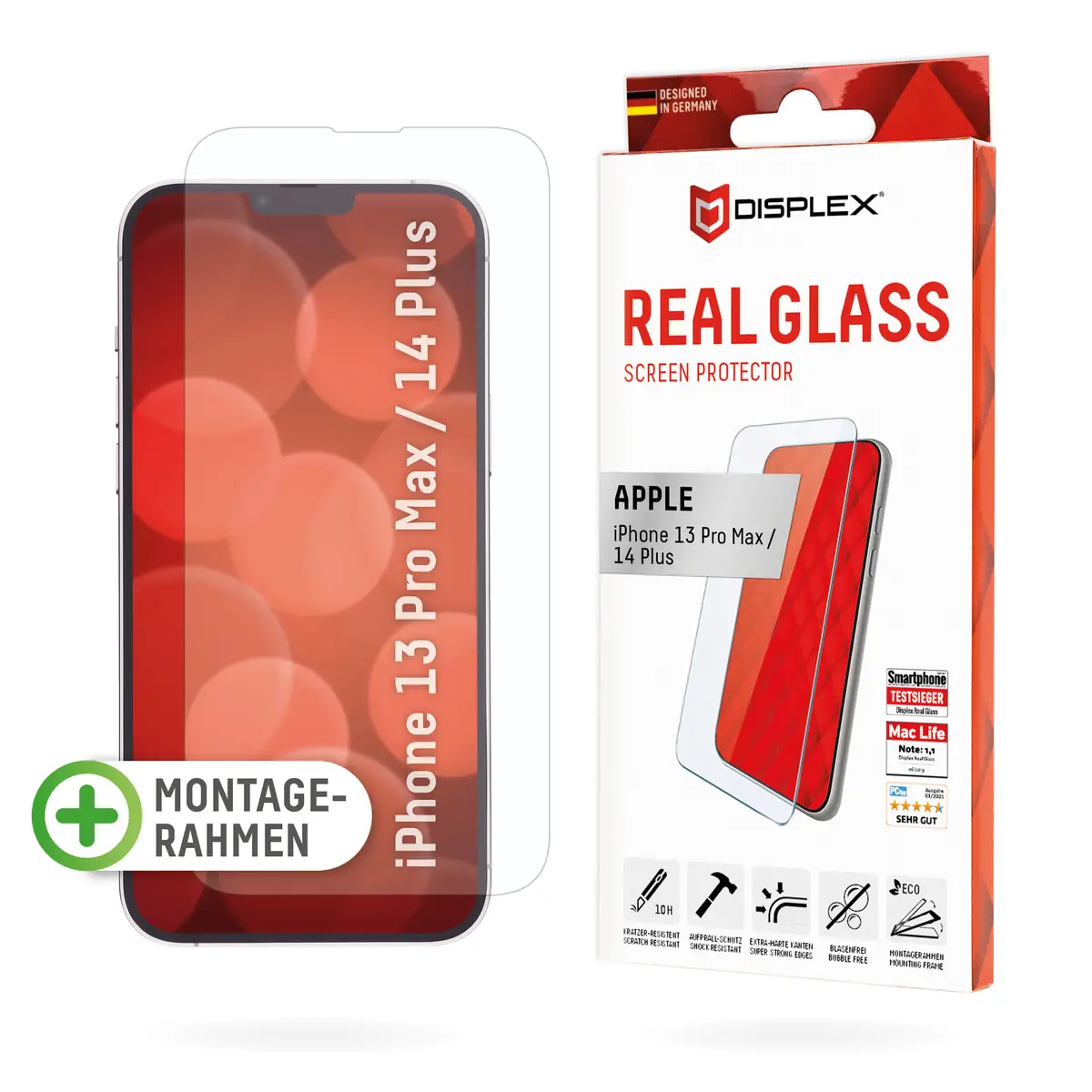 DISPLEX Schutzglas für Apple iPhone 13 Pro Max/14 Plus