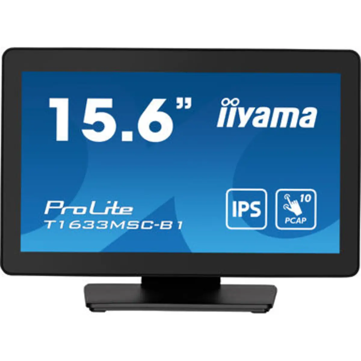 ProLite T1633MSC-B1 LED-Monitor 39,5 cm 15,6" Touchscreen 1920x1080 FHD 60 Hz IPS 450 cd/m² 1000:1 5 ms HDMI DisplayPort Lautsprecher Schwarz matte Oberfläche