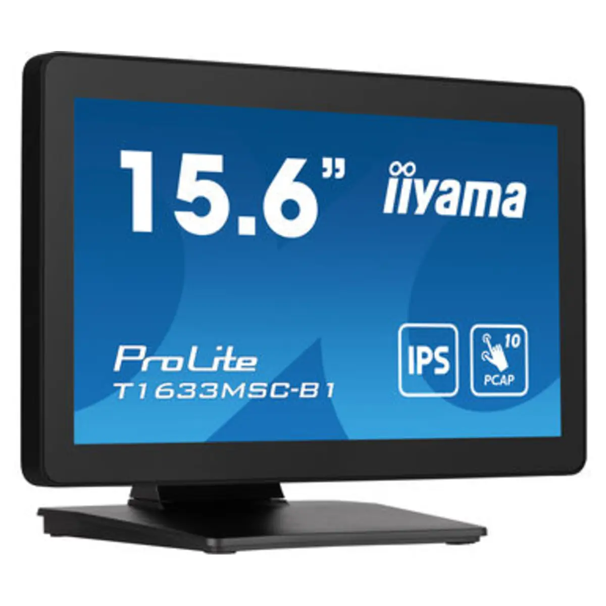 ProLite T1633MSC-B1 LED-Monitor 39,5 cm 15,6" Touchscreen 1920x1080 FHD 60 Hz IPS 450 cd/m² 1000:1 5 ms HDMI DisplayPort Lautsprecher Schwarz matte Oberfläche