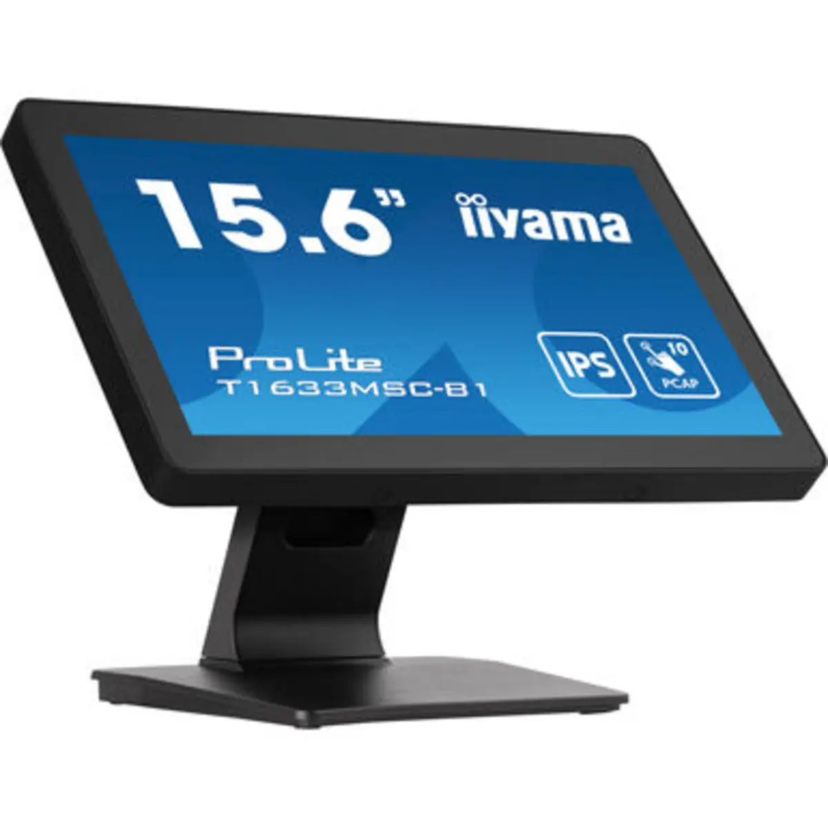 ProLite T1633MSC-B1 LED-Monitor 39,5 cm 15,6" Touchscreen 1920x1080 FHD 60 Hz IPS 450 cd/m² 1000:1 5 ms HDMI DisplayPort Lautsprecher Schwarz matte Oberfläche